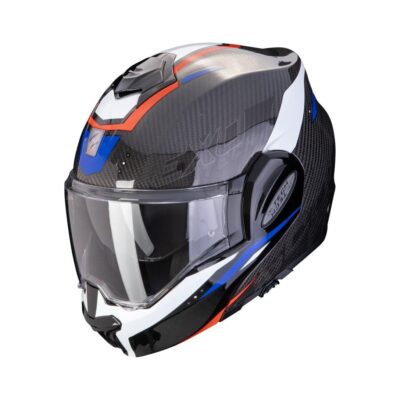 SCORPION EXO-TECH EVO CARBON ROVER (ECE22-06) PRT/VRM/AZ | Capacete Modular